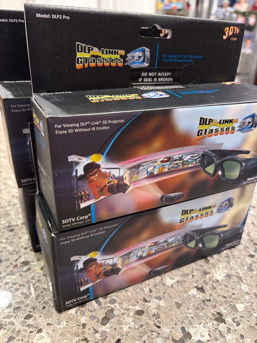Set of 4 DLP2 Pro 3D Glasses DLP-Link